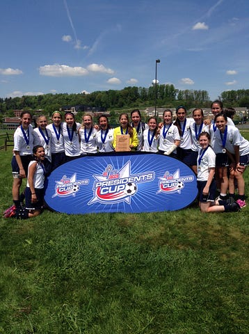 Photo COURTESY OF HVAA The Huntingdon Valley Athletic Association’s U14 Freedom travel girls soccer team will compete in the National Championships, taking place July 9 to 13. They are the first team in HVAA’s history to qualify for nationals.