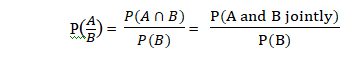 Joint probability of A and B