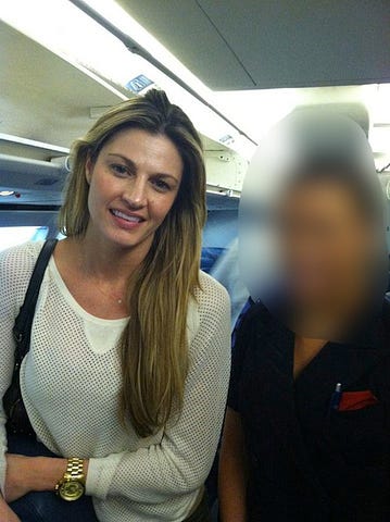 Erin Andrews with Delta Flight Attendant 