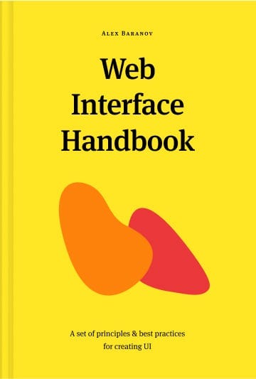 A book cover of Web Interface Handbook by Alex Baranov