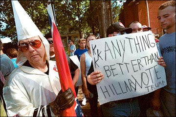 Image result for trump kkk