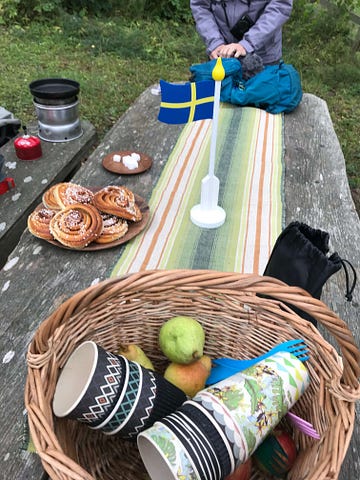 items for a swedish fika on a table