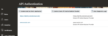 API authentication in oracle ERP with standard settings