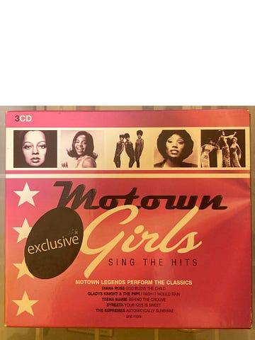 Author’s photo of the CD boxset Motown Girls Sing the Hits