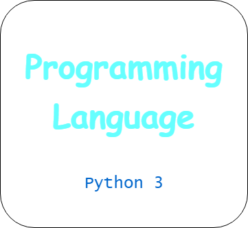 Programming language — python 3