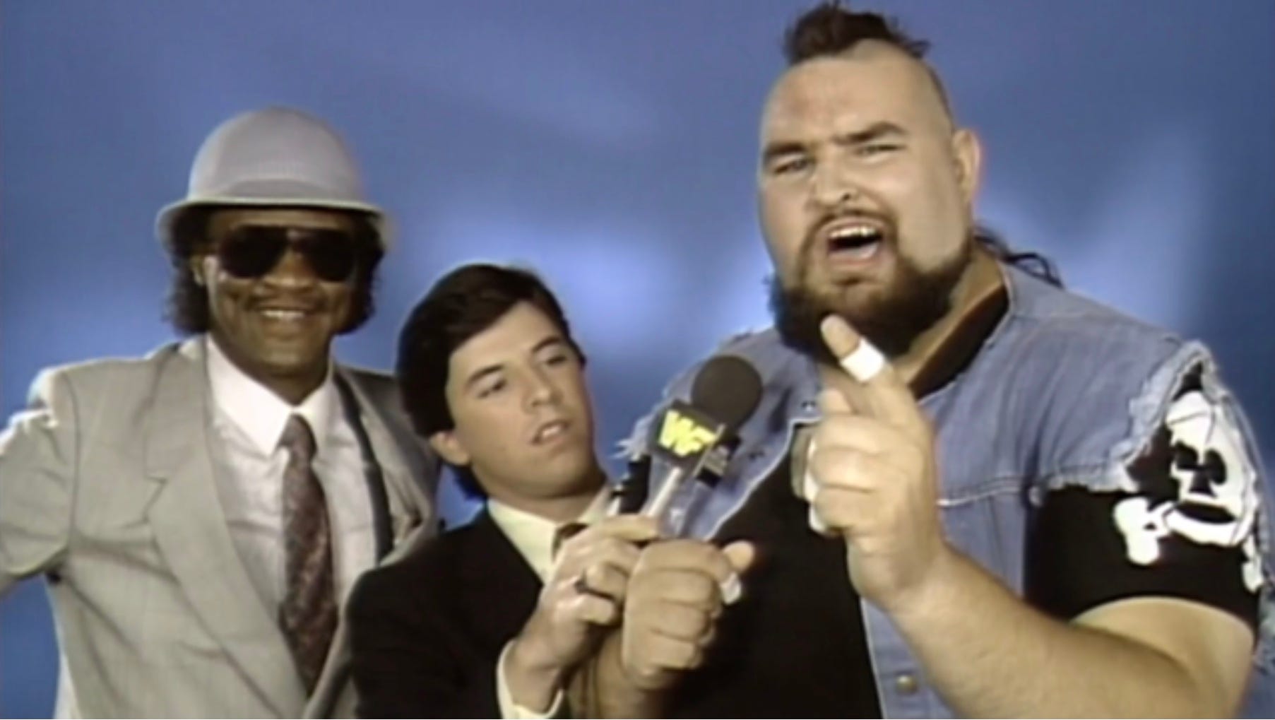 The One Man Gang and his manager, Slick, Late ‘80s