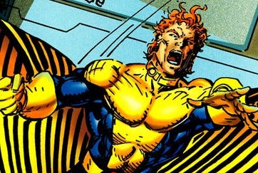 Banshee’s muscles get the spotlight courtesy of his very own Jim Lee X-Men trading card!
