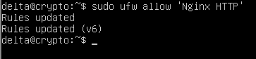 Run command sudo ufw allow ‘Nginx HTTP’