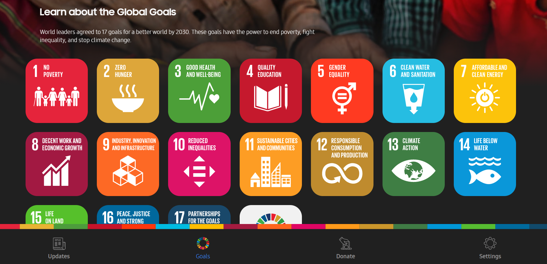 Global Goals in desktop