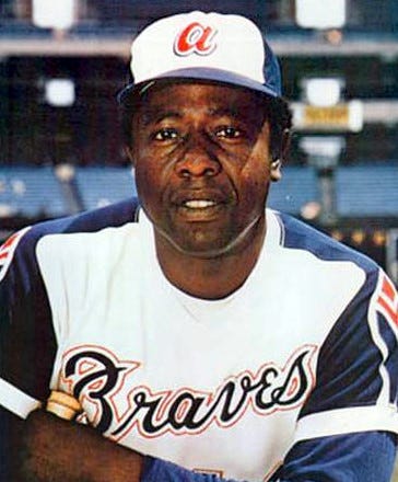 Aaron with the Atlanta Braves in 1974