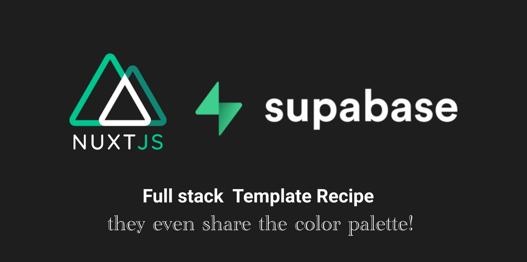 Full-stack template recipe with Nuxt and Supabase