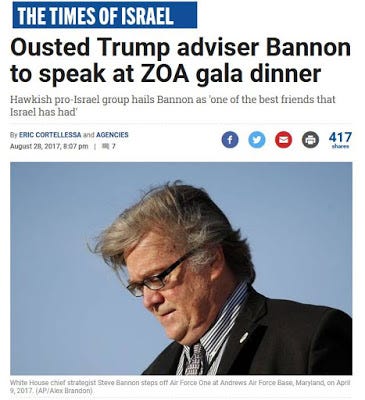 Image result for stephen bannon, speech to zionists