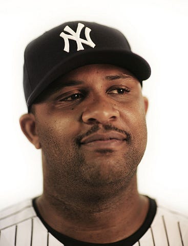 IMAGES HAVE BEEN DIGITALLY DESATURATED) CC Sabathia #52 of the New York Yankees poses during Photo Day on February 19, 2009 at George M. Steinbrenner Field in Tampa, Florida.  (Photo by Nick Laham/Getty Images) *** Local Caption *** CC Sabathia