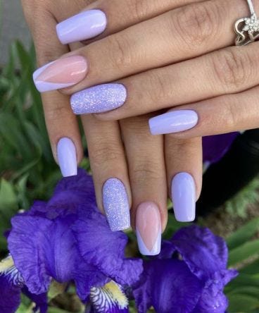 Lavender summer 2023 nail trend