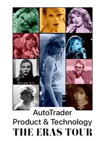 A meme of the Taylor Swift Eras Tour, replaced with Auto Trader Product & Technology