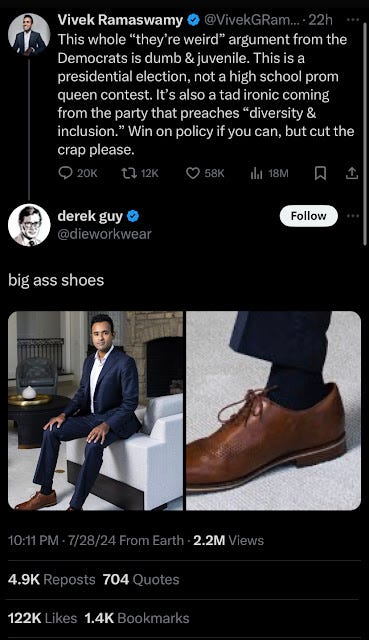 Vivek Ramaswamy is Weird Big Ass Shoes