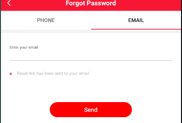 Halaman untuk reset password