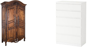 antique cabinet VS Ikea disposable
