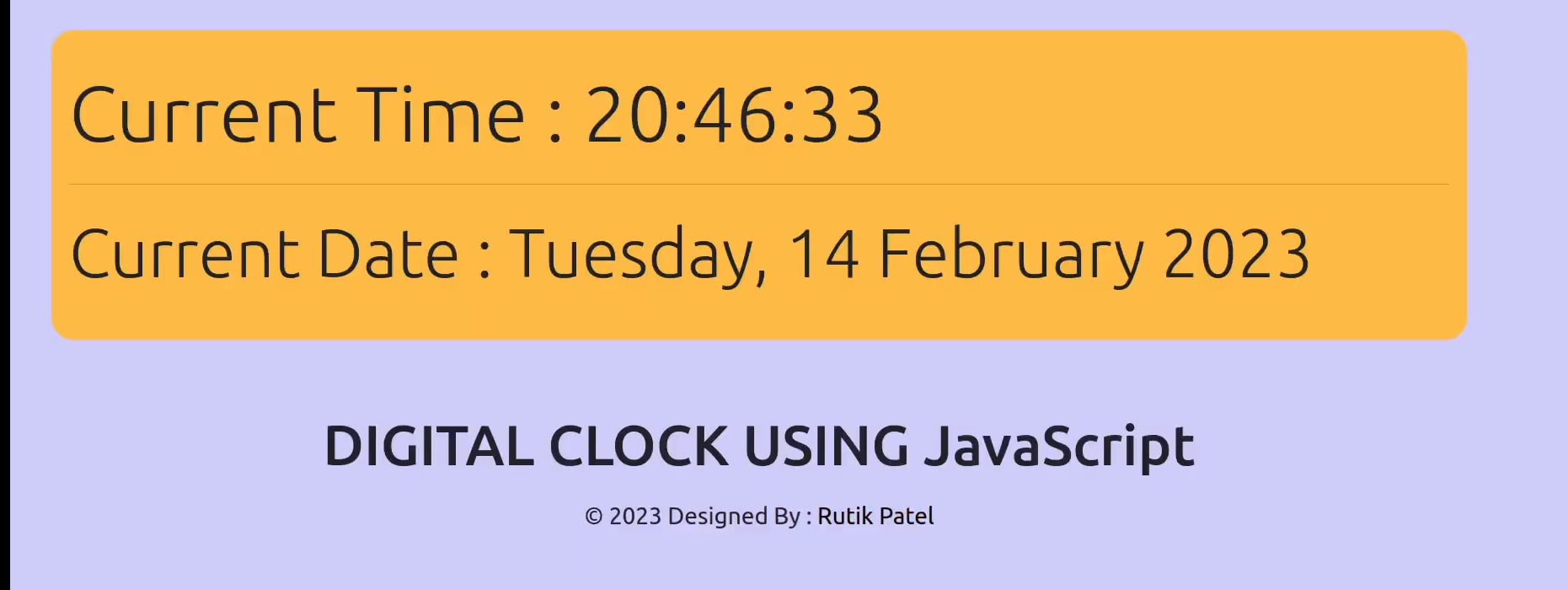 Preview of Digital Clock