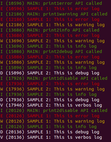 ESP-IDF Logging: log output using remote control APIs screenshot