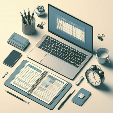 Image of neat and productive desktop space to illustrate post