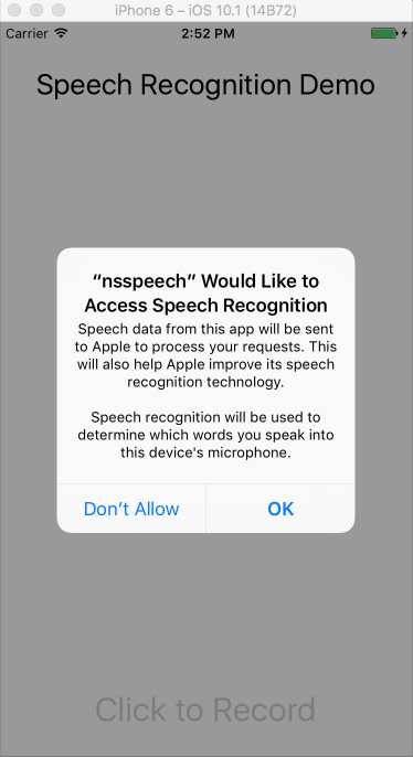 NativeScript Speech app