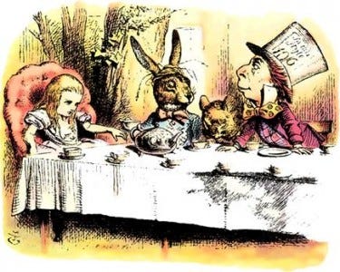 'But I don't want to go among mad people,' Alice remarked.