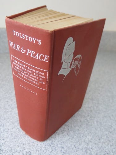 A picture of “War and Peace”, a giant novel by Leo Tolstoy