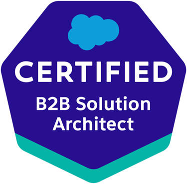 Salesforce Certified B2B Solution Architect logo.