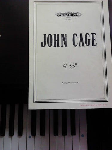 the cover of the score for John Cage’s 4'33"