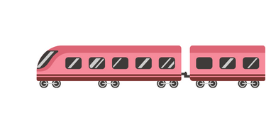 illustration of red train