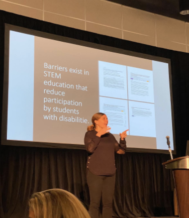 ASL interpreter -Barriers exist in STEM education that reduce participation by students with disabilities