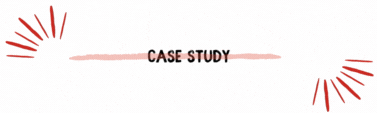 Animated heading with the text of ”Case Study”