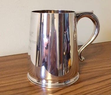 Sydney Gardens Bowling Club pint mug trophy