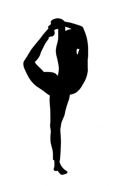 Flexibility: a silhouette of a yoga practictioner.