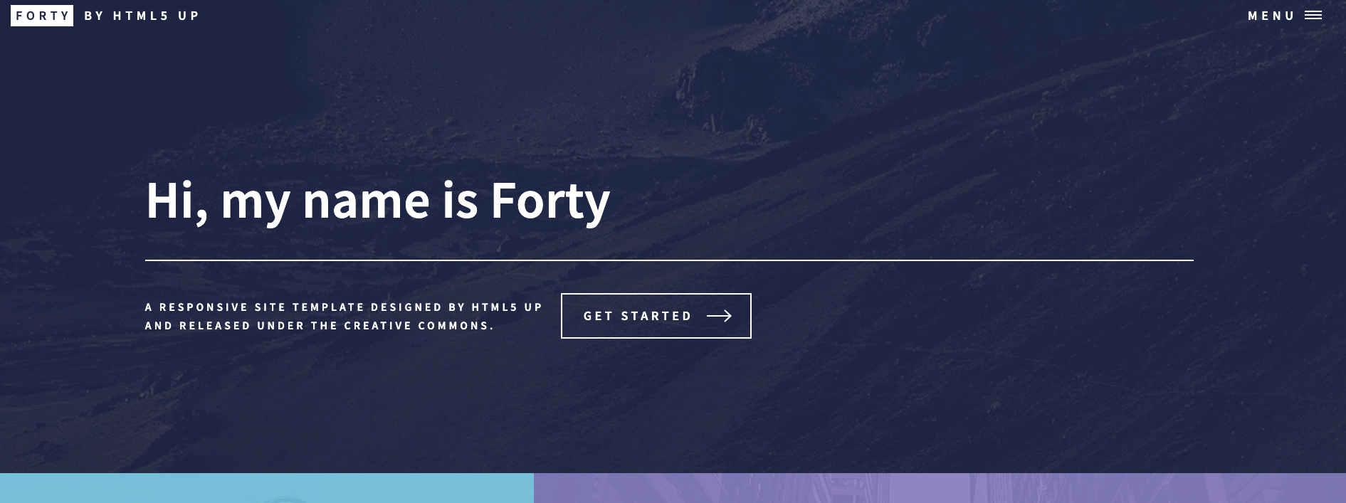 Forty — Graphic Design Portfolio Template Free