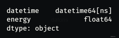 Tipos de datos en el DataFrame después de convertir la columna temporal a tipo DateTime en Pandas.
