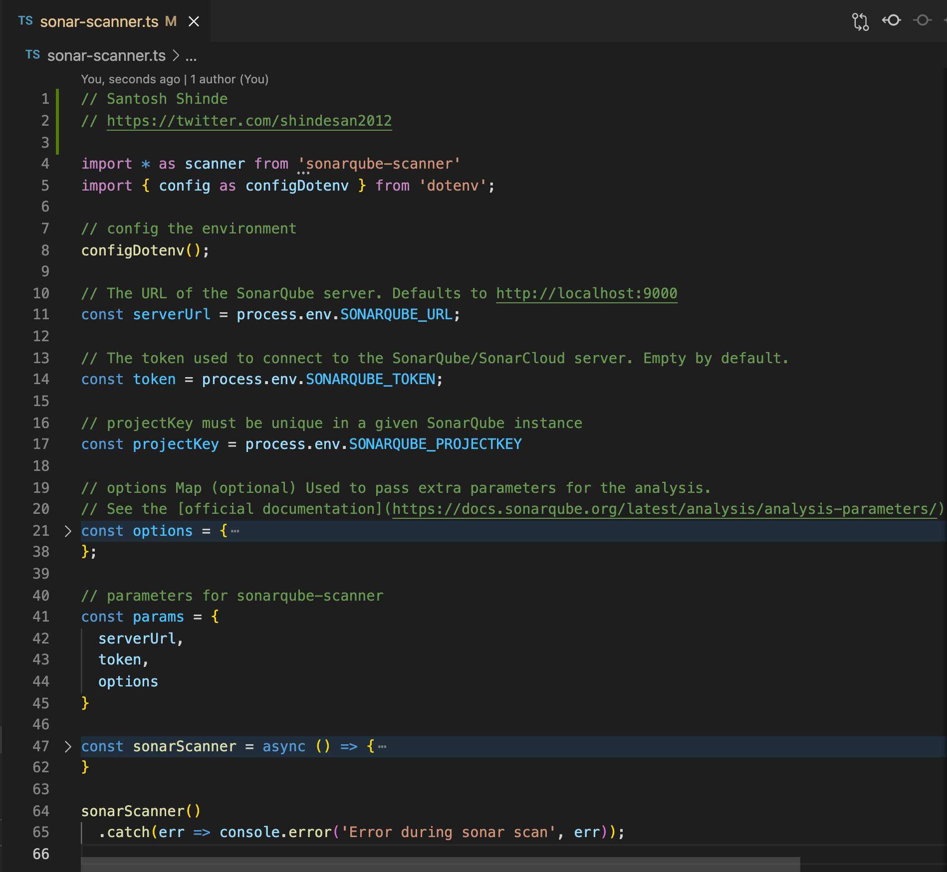 Static Code Analysis Node.js and TypeScript Project SonarQube