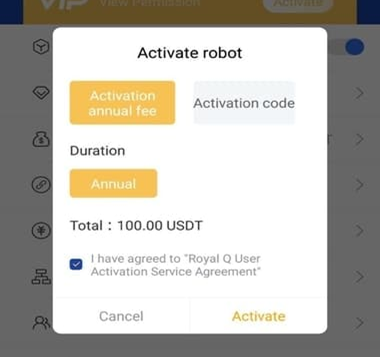 Royal Q app activation