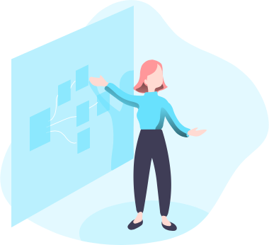 Illustration of woman giving a presentation