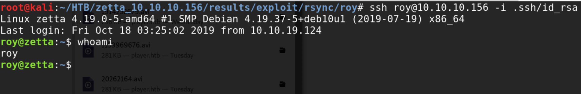 Connecting to our SSH backdoor