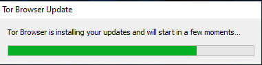 An image of the Tor browser update