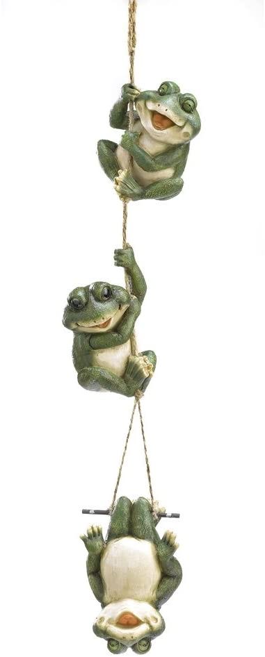Frolicking Frogs Hanging Garden Sculpture Decorative