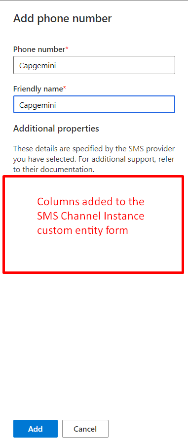 Show modifications on SMS Channel form