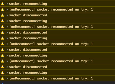 You’ll see something like this happen maybe every few seconds depending on your client-server websocket ping settings.