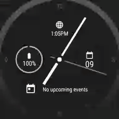 Long press on center of the watch face hands opens the watch face selector. Then swiping across swaps between available watch faces.