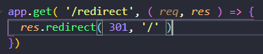 Example code redirect