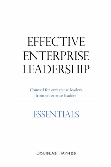 Book cover of Doug Haynes’ “Effective Enterprise Leadership”