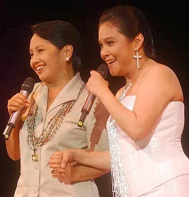 President Gloria Macapagal-Arroyo and acrtress Nora Aunor