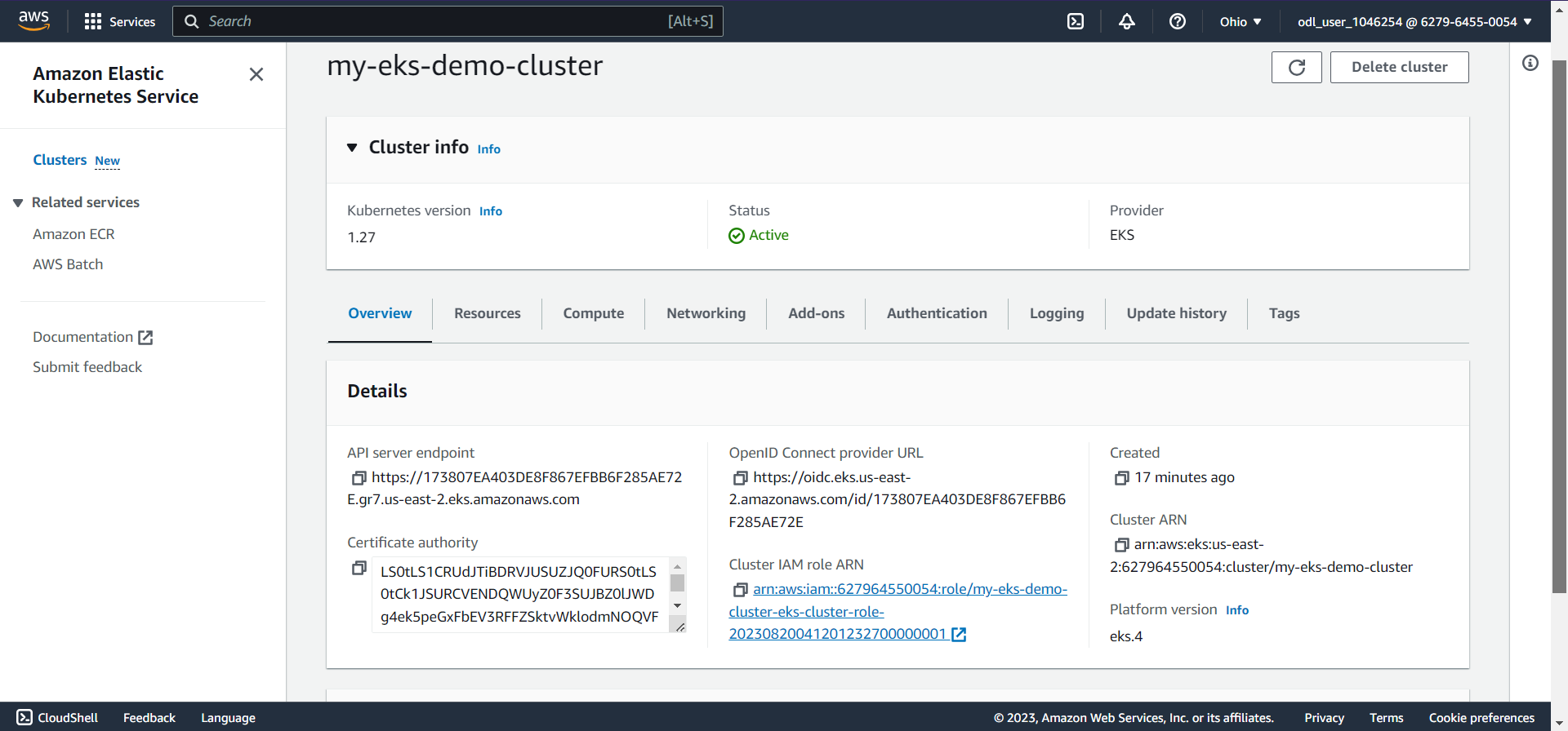 Terraform s3 backend, output, and EKS cluster